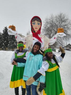 Foreign students from SSAU at the festival “Maslenitsa”